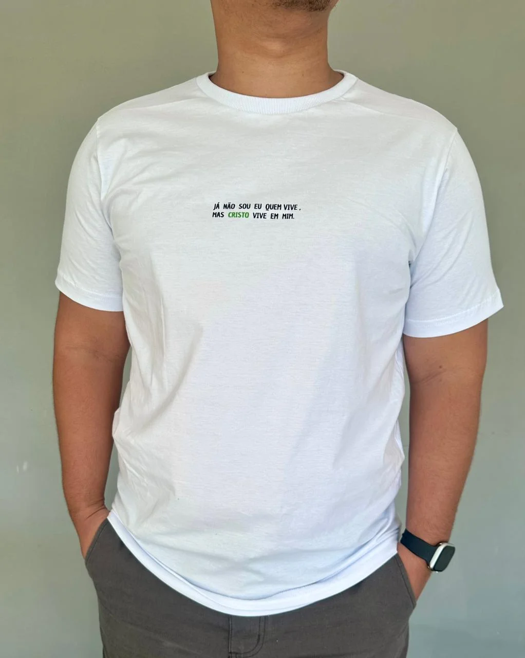 Camisa Unissex Cristo Vive em Mim - imagem do produto