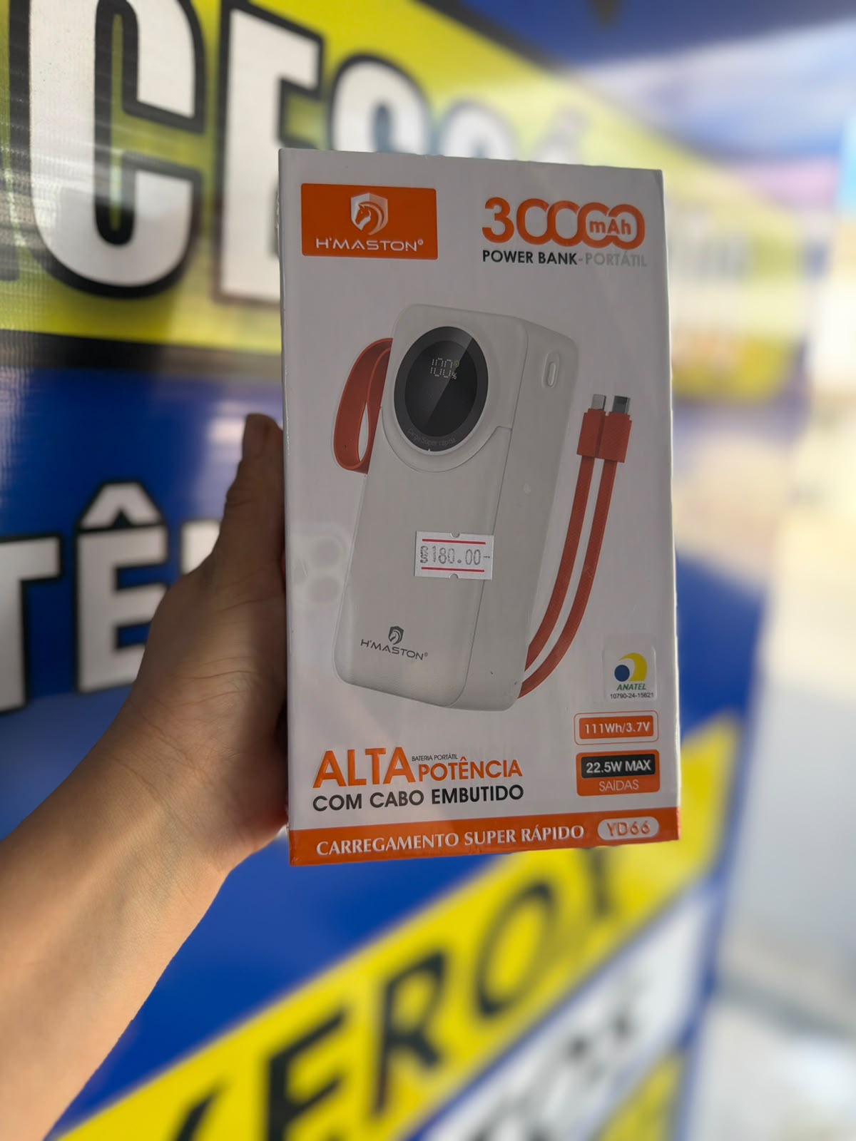 CARREGADOR PORTÁTIL 30000mAh H'MASTON