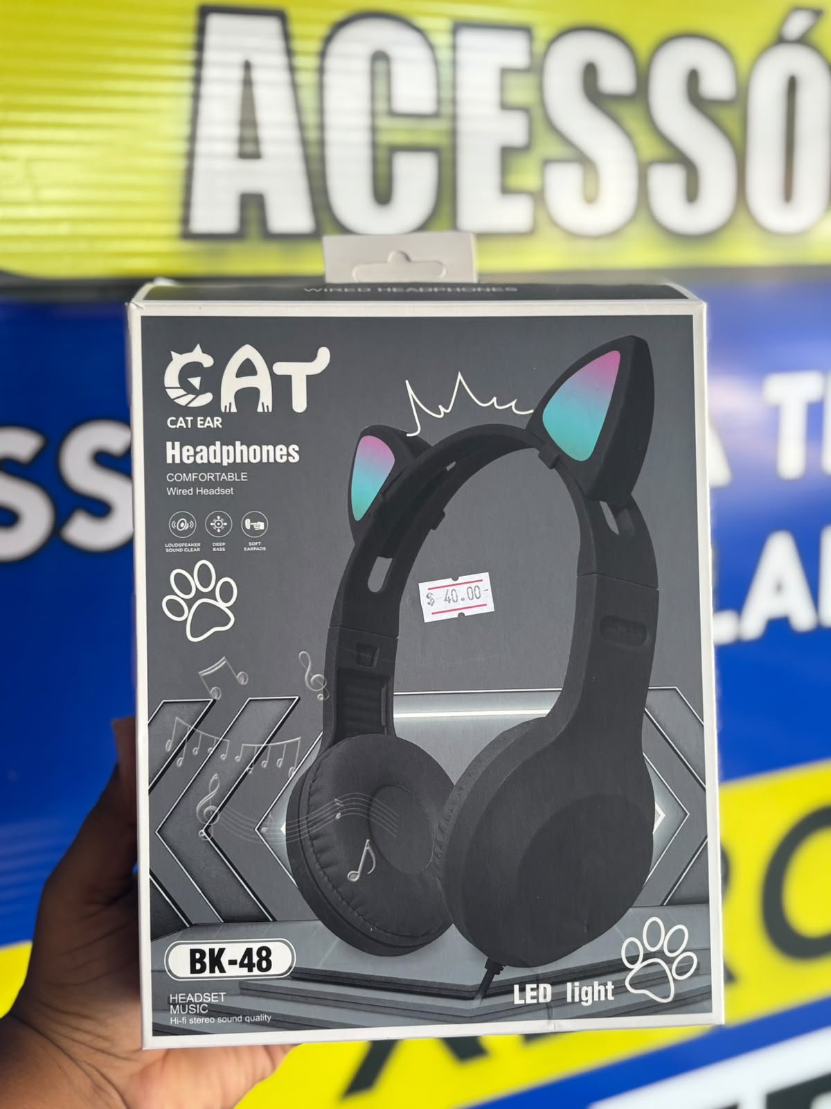 HEADPHONE BLUETOOTH DE GATINHO BK-48