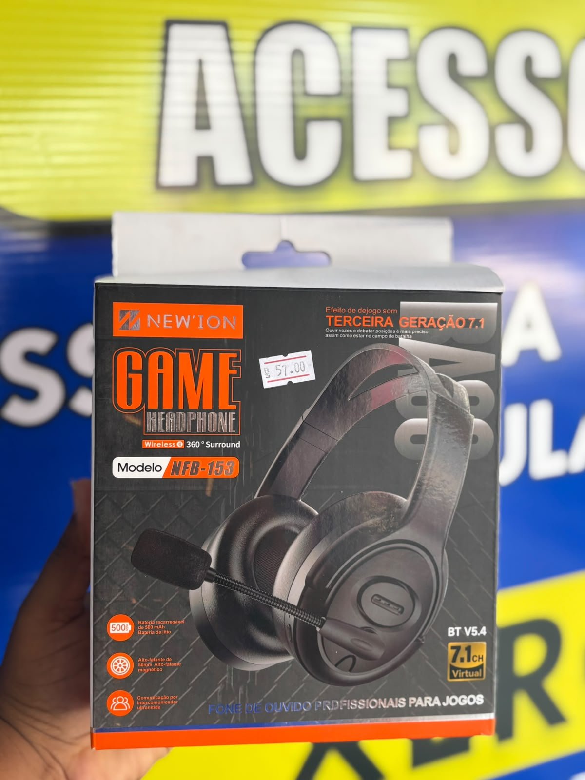HEADSET BLUETOOTH GAME NFB-153 COM MICROFONE
