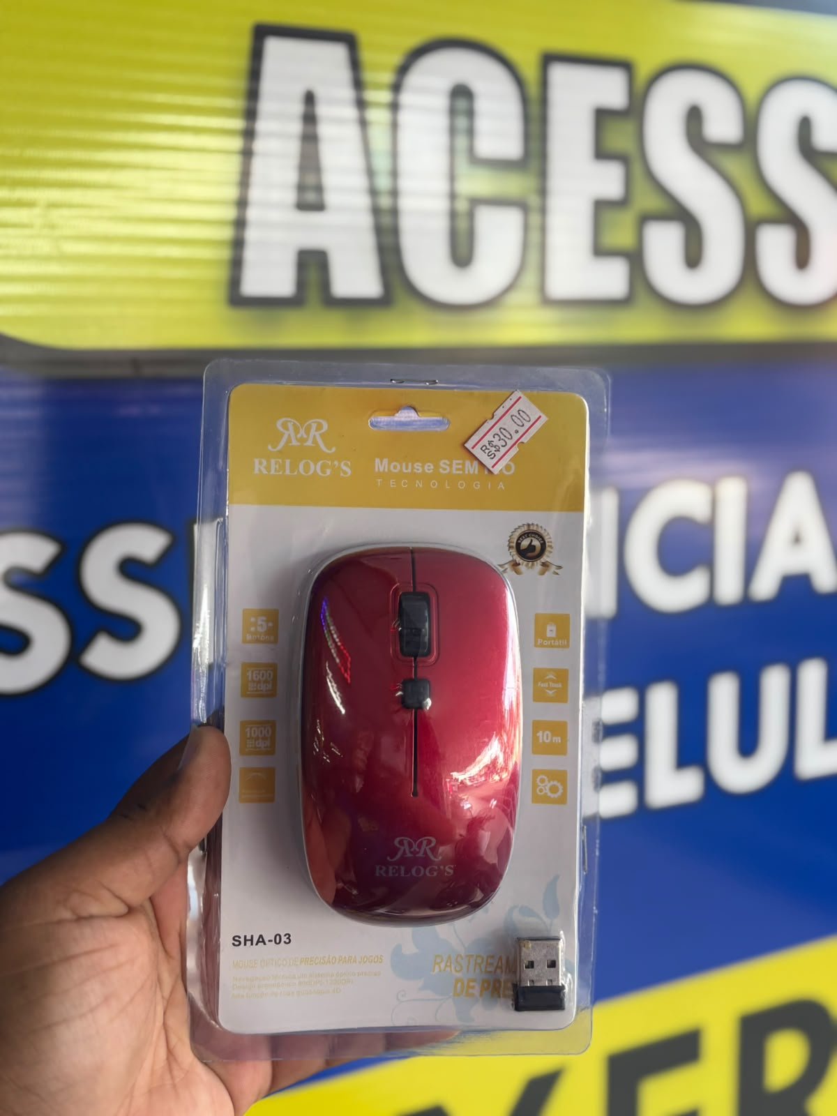 MOUSE SEM FIO RELOG'S SHA03