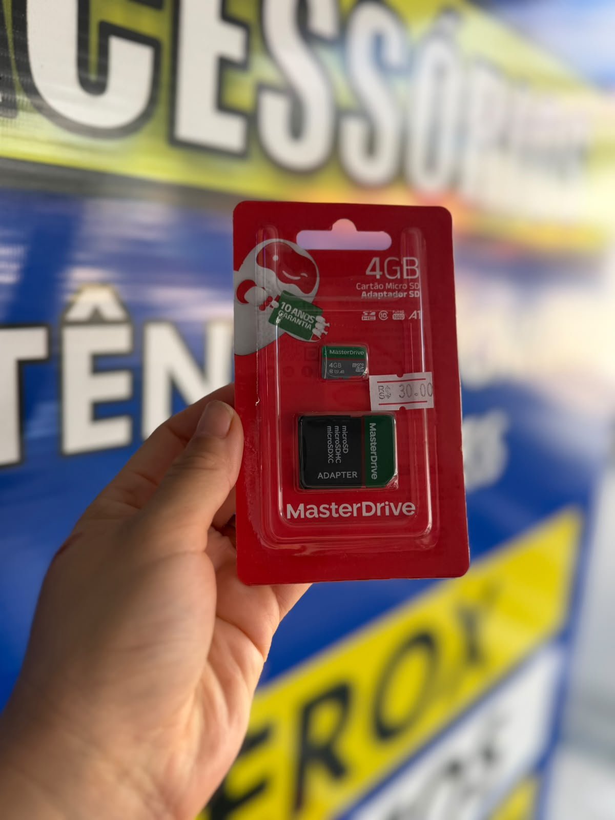 CARTÃO DE MEMÓRIA MASTER DRIVE 4GB