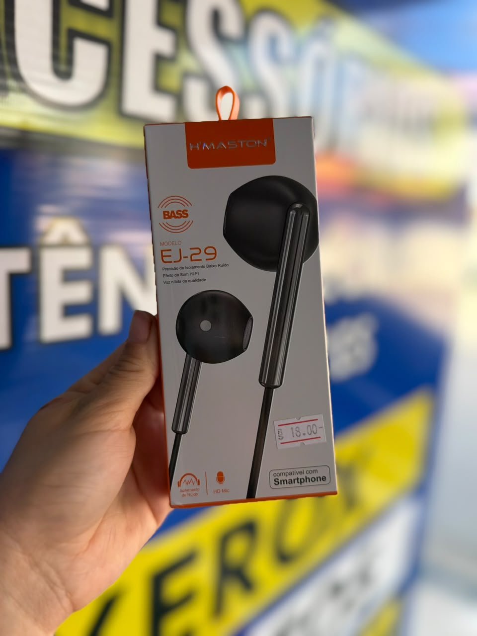 FONE COM FIO H'MASTOM EJ-29 ENTRADA P2