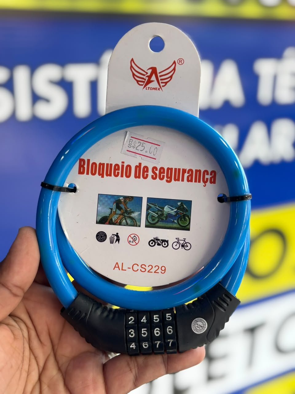 CADEADO PARA BICICLETA COM SENHA