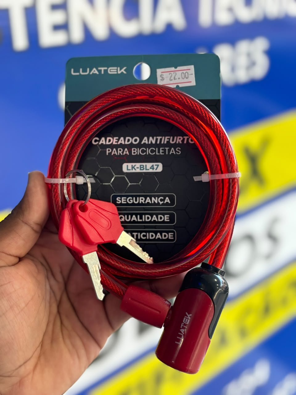 CADEADO PARA BICICLETA LUATEK