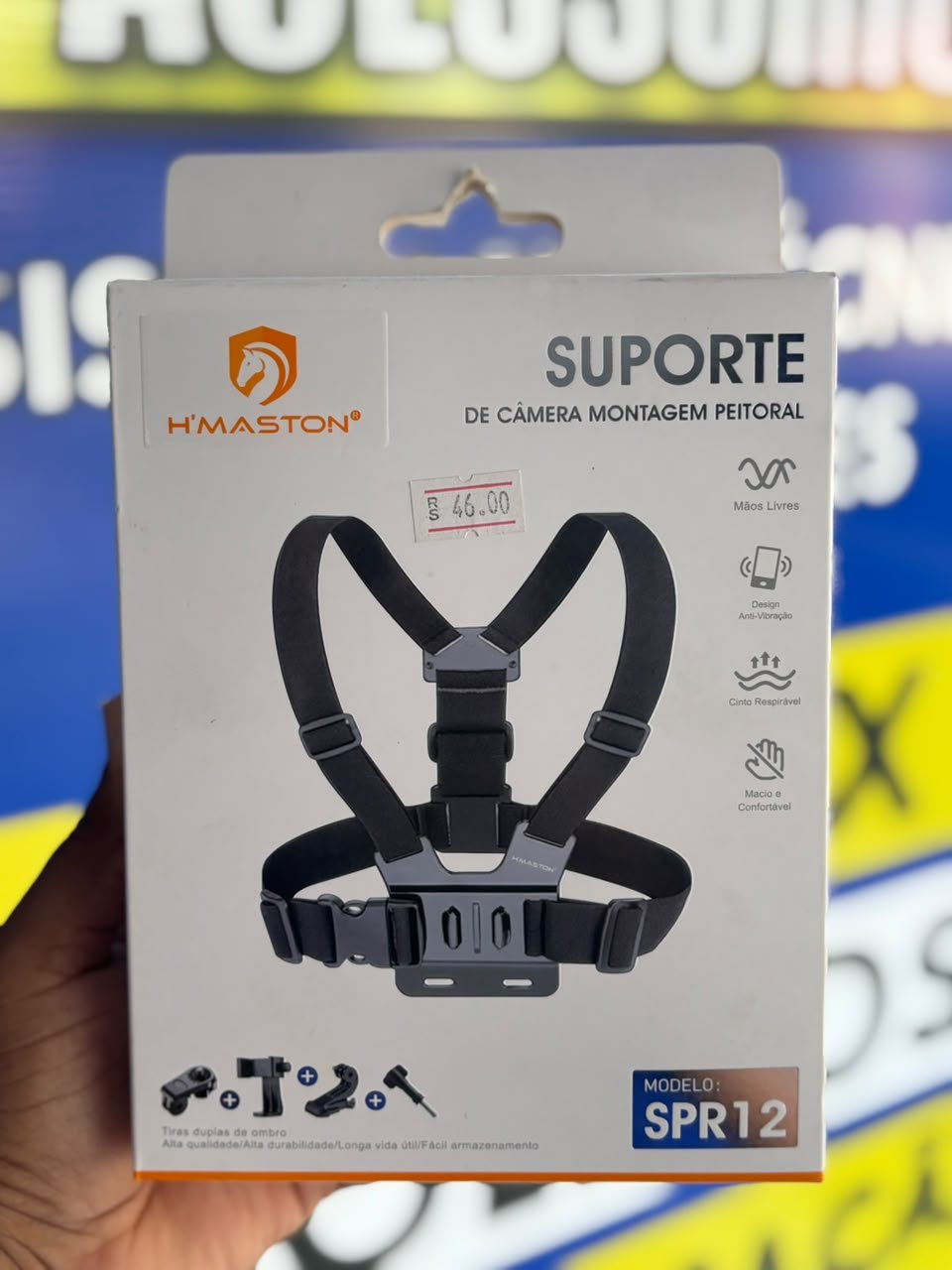 SUPORTE DE CÂMERA MONTAGEM PEITORAL