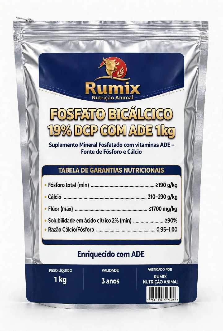 🐄 FOSFATO BICÁLCICO 19% | 1 kg - imagem do produto