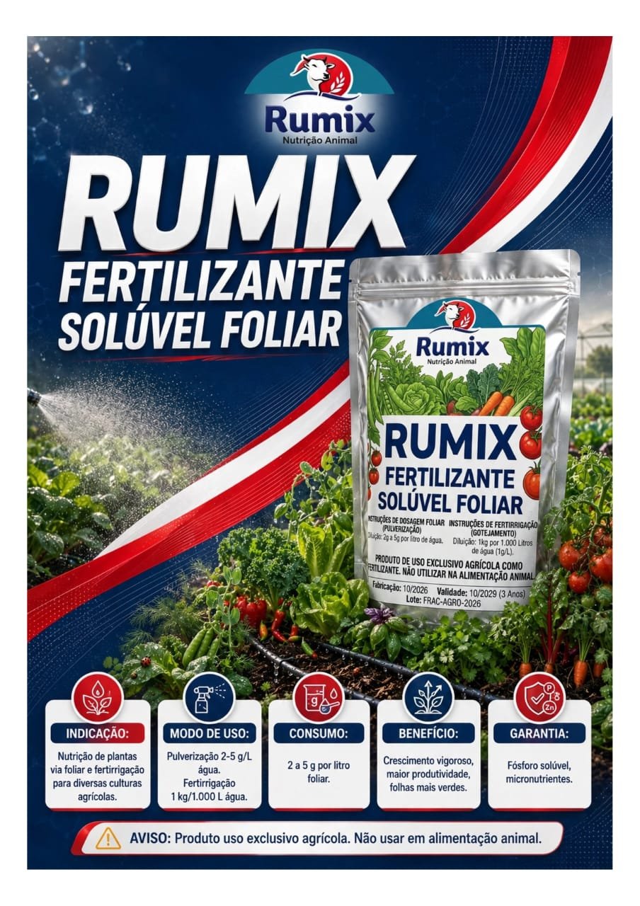 🌿 RUMIX FERTILIZANTE SOLÚVEL FOLIAR